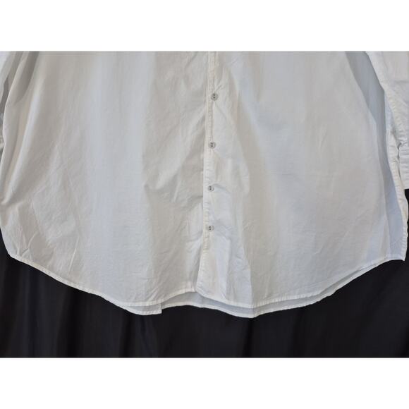 New Skims Womens Solid White 100% Cotton Spa Sleep Shirt Plus 3X - Picture 4 of 10